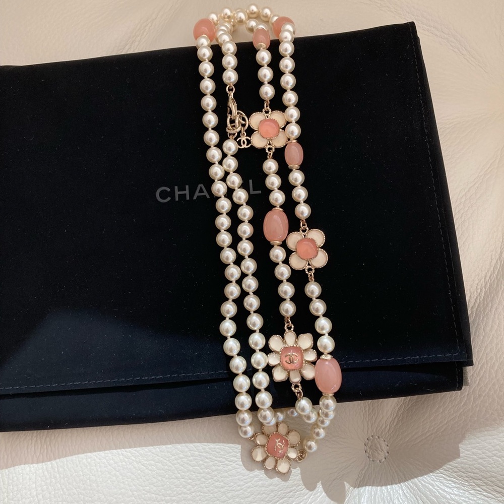 Chanel Pearl Flower Necklace